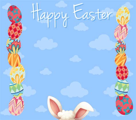 Easter card template with colorful eggs 519663 Vector Art at Vecteezy