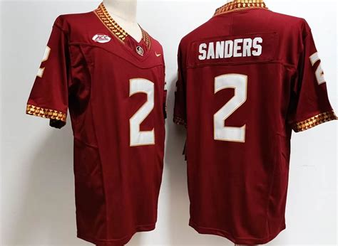 FSU 2 Deion Sanders Red 2023 Stitched Men Jersey