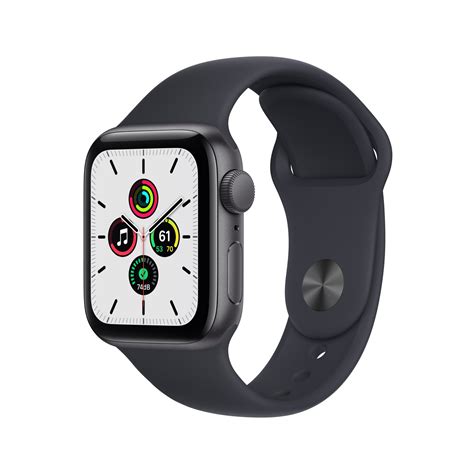 Apple Watch SE (1st Gen) GPS, 40mm Space Gray Aluminum Case with Midnight Sport Band - Regular ...