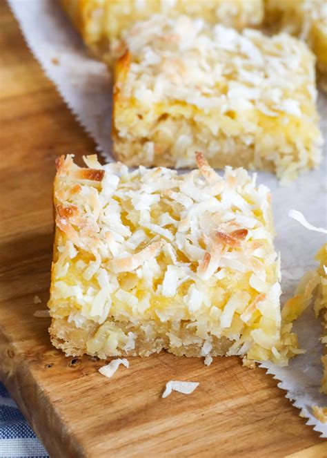 Pineapple Coconut Bars | Barefeet In The Kitchen