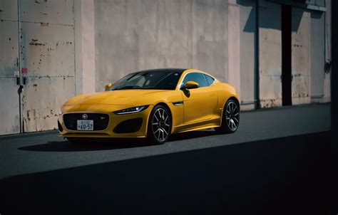 Wallpaper Jaguar, yellow, F-Type, Jaguar F-Type R Coupe for mobile and ...