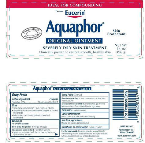 Aquaphor Original (ointment) Beiersdorf Inc