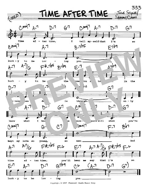 Time After Time | Sheet Music Direct