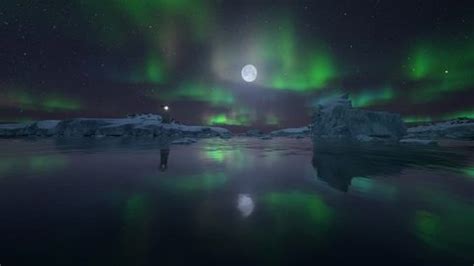 Aurora Borealis Northern Lights North Pole Stock Footage Video (100% ...