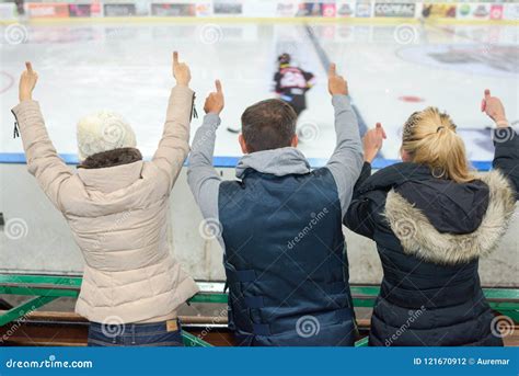 Supporting Your Ice Hockey Team Stock Photo - Image of support, skating ...