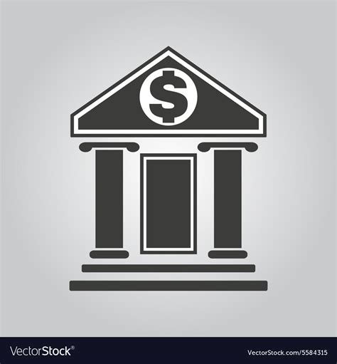 Bank icon banking and finance symbol flat Vector Image