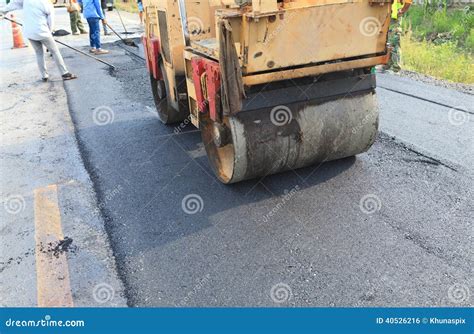 Asphalt road construction stock photo. Image of rock - 40526216