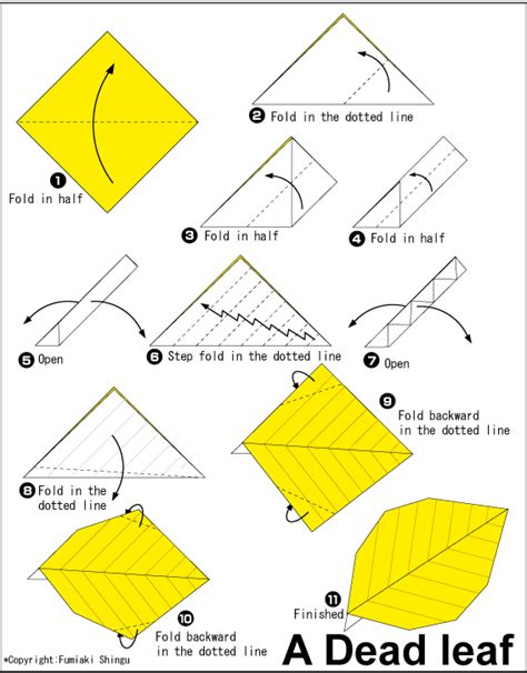 Dead leaf - Easy Origami instructions For Kids