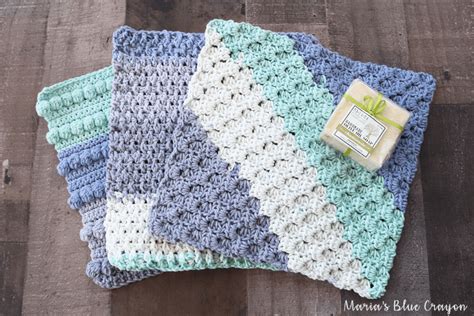 Free Crochet Washcloth Patterns - Maria's Blue Crayon