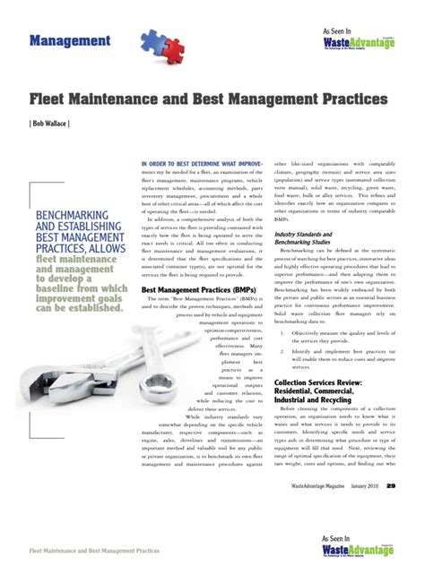 Fleet Maintenance and Best Management Practices | PDF | Safety | Reliability Engineering