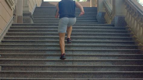 Fitness Man Running Up Stairs Stock Footage SBV-309426189 - Storyblocks