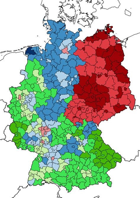 Religious denominations in Germany (2011) -- Blue is the Evangelical ...