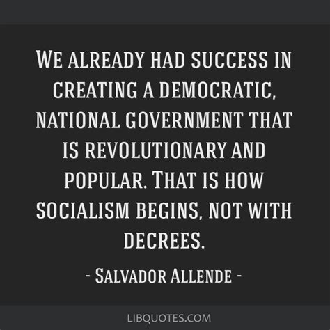 We already had success in creating a democratic, national...