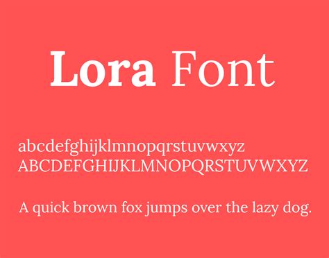 Lora Font - Dafont Free