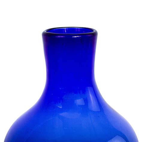 Cobalt Blue Hand Blown Glass Vase - Cobalt Clarity | NOVICA