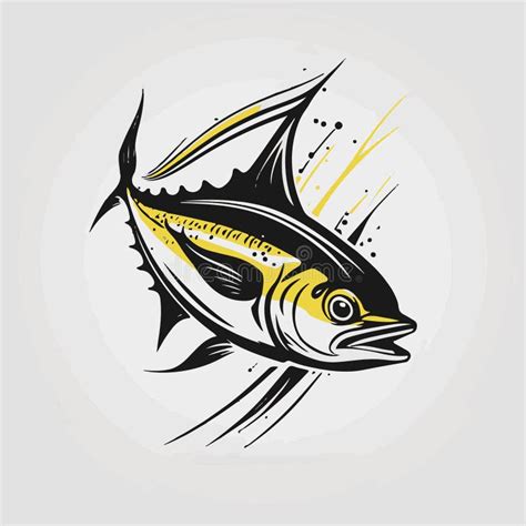 Yellow Fin Tuna Jumping Logo, a Modern Tuna Fish Vector Jumping Out of ...