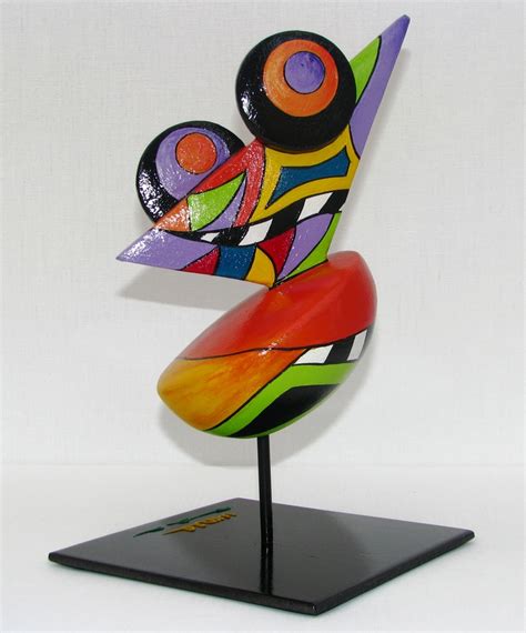 'Energetic' a colorful sculpture in resin. abstract sculpture, colours ...