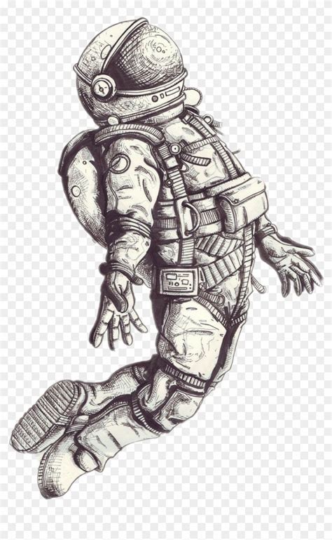 Astronaut Floating Png - Astronaut Tattoo Drawing, Transparent Png ...