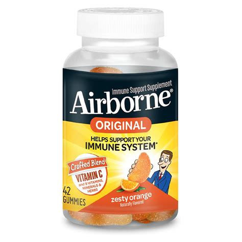 Airborne Immune Support Supplement Gummies Orange | Walgreens