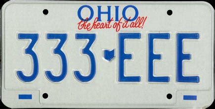 30 years of Ohio license plates