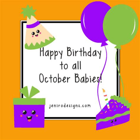 Happy Birthday October kids! • jeni ro designs