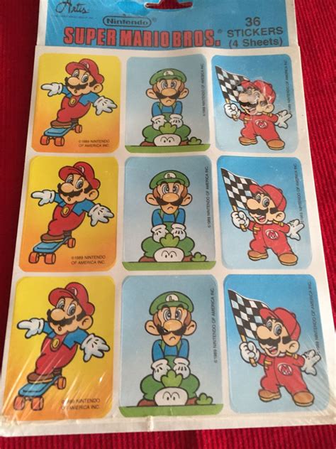 Vintage 80s Super Mario Brothers Sticker Sheet Retro Nintendo | Etsy | Super mario brothers ...