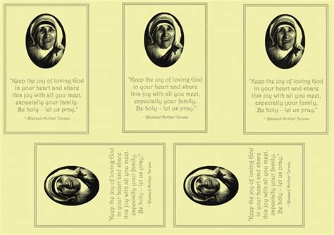 blessed-mother-teresa-prayer-card-sheet-old-photo-style | Bringing ...