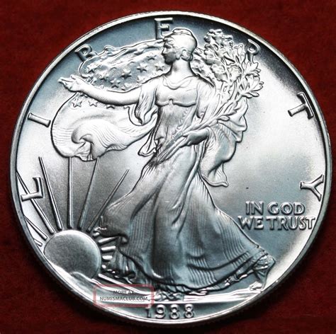 Uncirculated 1988 American Eagle Silver Dollar