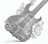 Electric Guitar Coloring Pages  sketch template