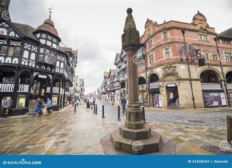 Chester city centre editorial stock photo. Image of england - 41828443