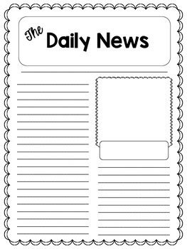 Newspaper Article Example Template / Newspaper Article Template by Traveling into Learning | TpT ...