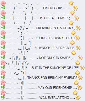 Friendship Is Like A Flower | Symbols & Emoticons