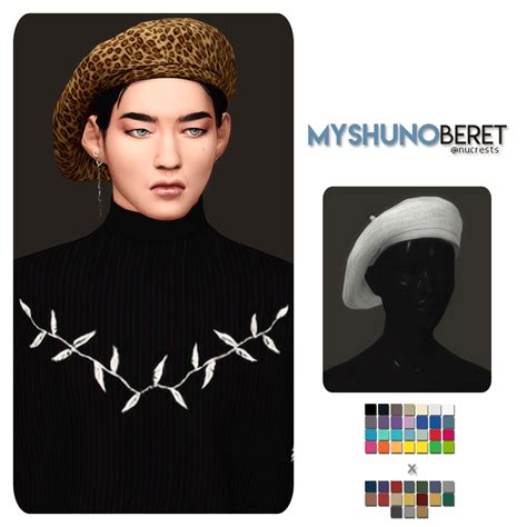 Myshuno Beret. by @nucrests | Sims 4, Sims, Sims 4 teen