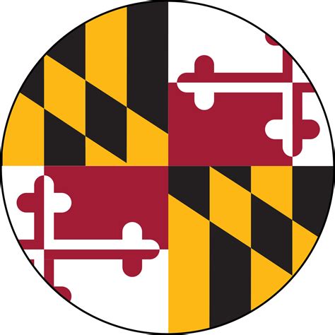 Maryland round flag. Maryland flag button. flat style. 12476512 Vector Art at Vecteezy