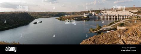 The Dniester river panorama with Dniester Pumped Storage Power Station ...