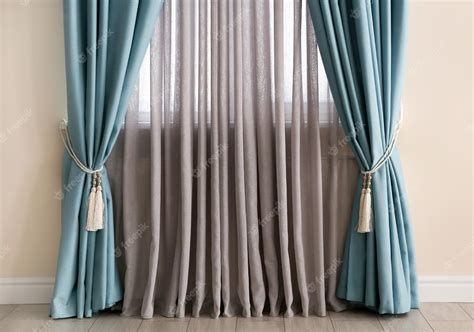 Premium Photo | Beautiful colorful curtains in room