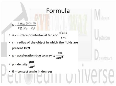 Surface Tension and Interfacial Tension Formula, Units and Problem | PPT | Free Download