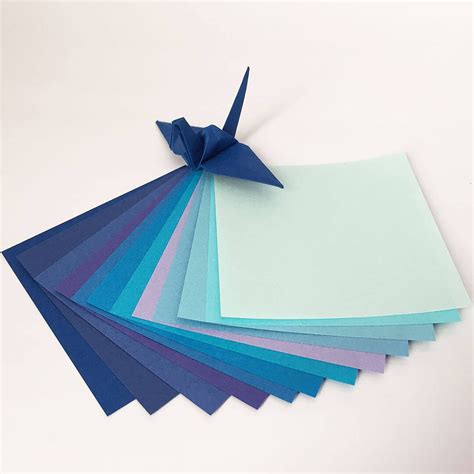 Origami Paper Sheets 3 Blue Shades Tant Paper 96 Sheets - Etsy