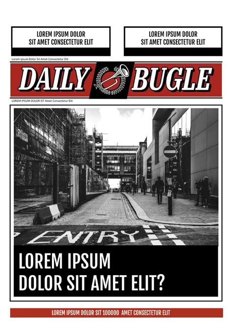 Free Daily Bugle Newspaper Template For Google Docs