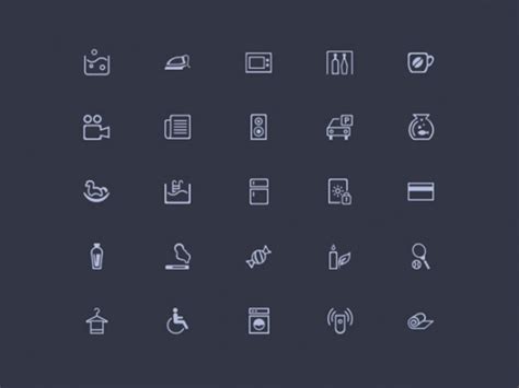 Freebie 30 Minimalist Icon Sets for Web Design Vol I