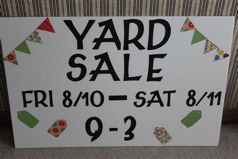 Pin by Sarah Martini on Craft Ideas | Yard sale signs, Yard sale, For sale sign