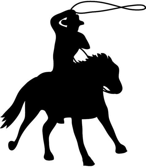 Cowboy Riding Horse Silhouette at GetDrawings | Free download