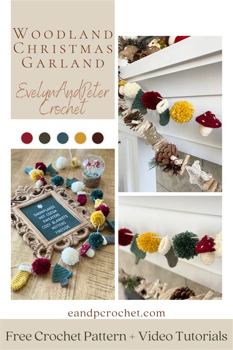 Woodland Christmas Garland Crochet Pattern - Evelyn And Peter Crochet