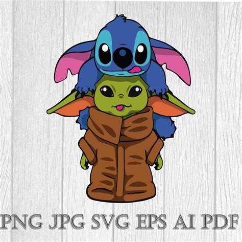 Baby Yoda Baby Yoda Stitch Svg Star Wars Svg Baby Yoda | Etsy in 2021 | Cute disney drawings ...