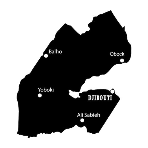 Premium Vector | Djibouti country map