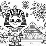 Coloring Page Ancient Egypt Pharaoh Color For Kids sketch template