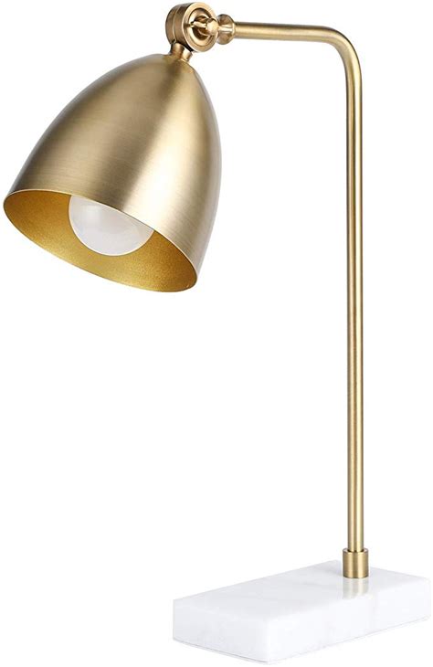 Amazon.com: CO-Z Gold Desk Lamp with LED Bulb Adjustable, Antique Brass Metal Table Lamp Marble ...