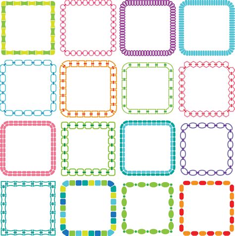 Mod Square Frames Clipart 342899 Vector Art at Vecteezy