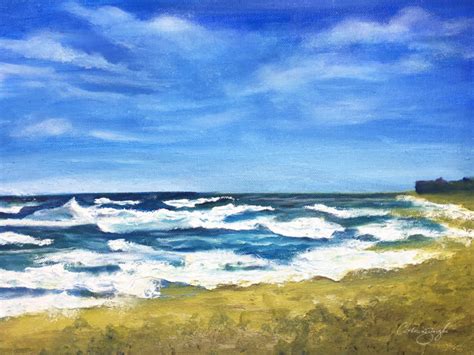 Golden Beach Original Painting • CZ Dezines