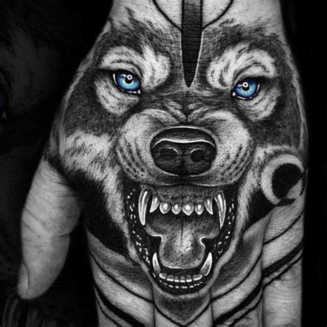 Black Alpha Wolf Tattoo